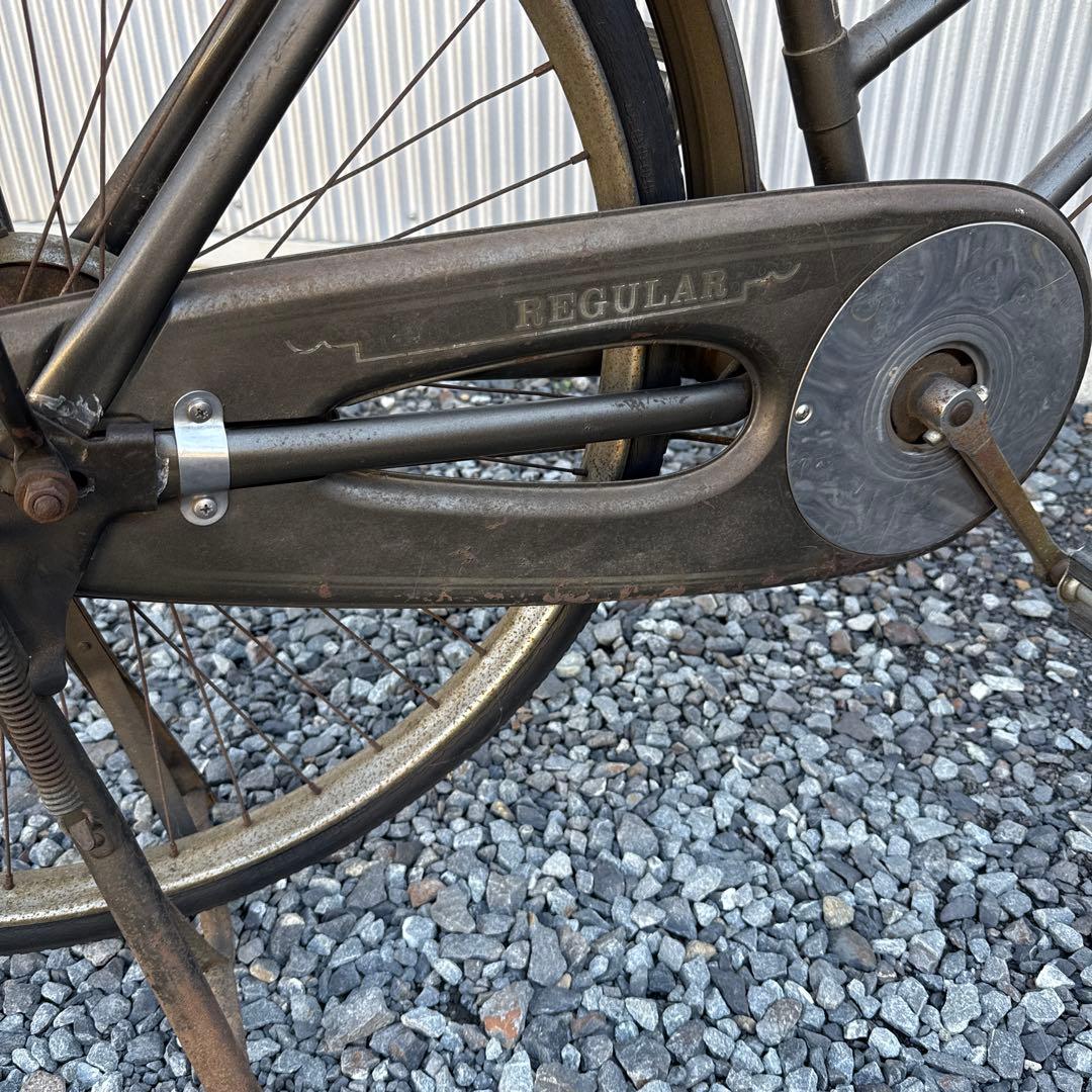 昭和レトロ自転車　実用車　ナショナル　ビンテージ