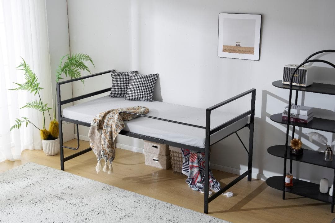 人気再入荷！【高さ110cm】ロフトベッド 耐震 ベッド 一人暮らし　BLACK