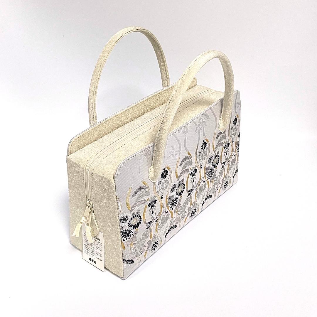 和装バッグ　利休バッグ ・金襴織物　(金糸入り)　商品番号　516