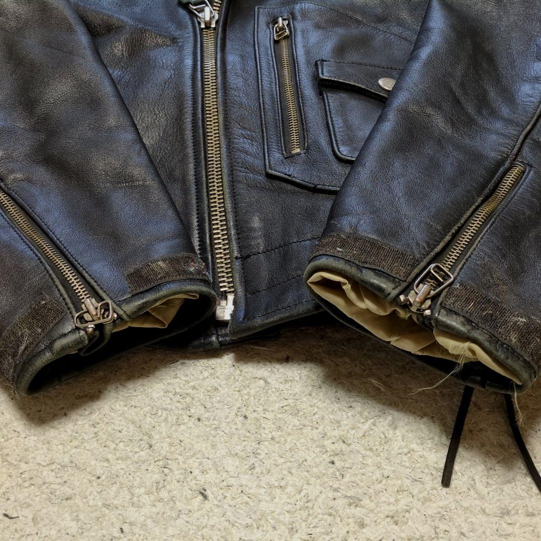 2-17【レア】AVIREXアヴィレックス　ダブルライダースジャケット