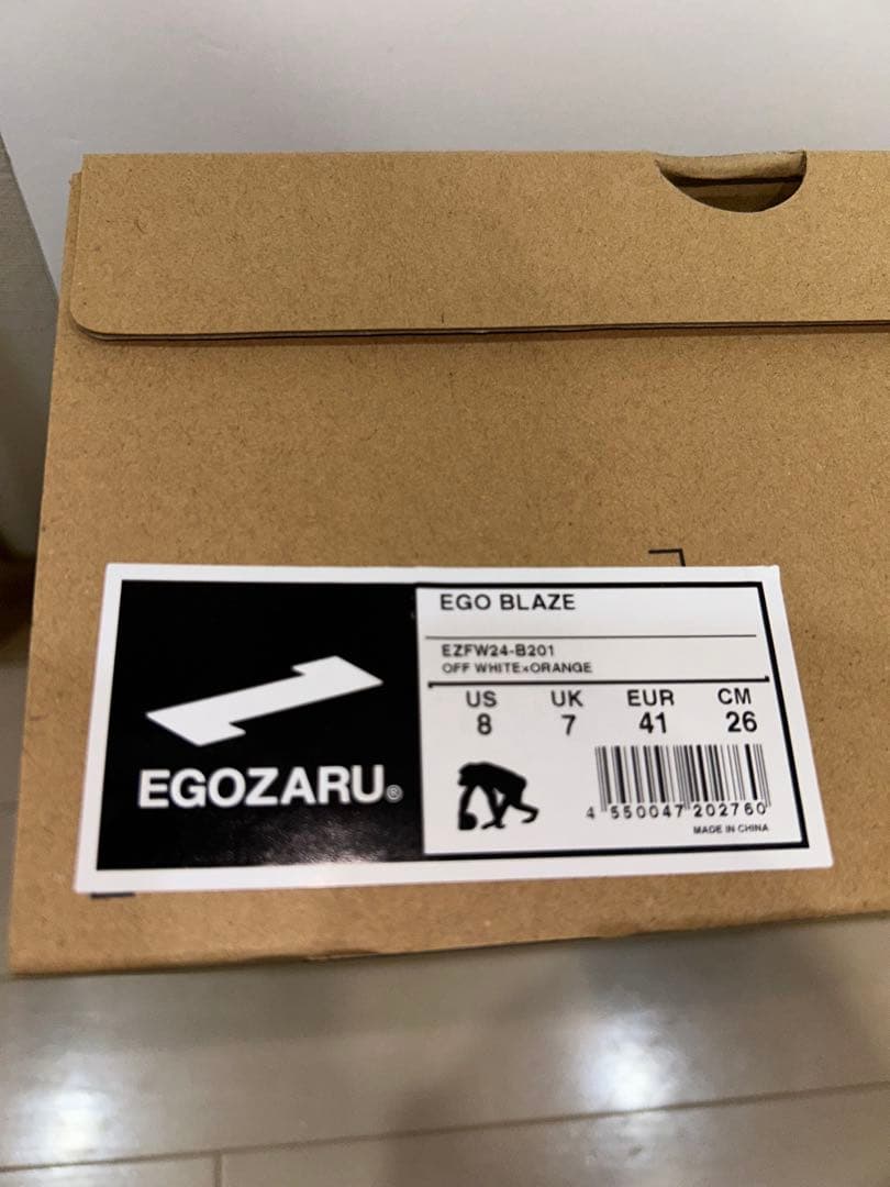 EGOZARU エゴザル オフホワイト×オレンジ 26.0cm