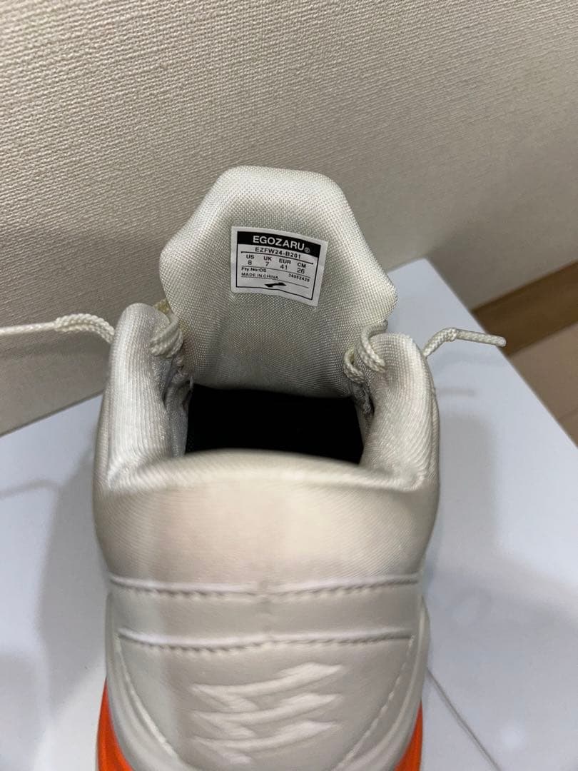 EGOZARU エゴザル オフホワイト×オレンジ 26.0cm