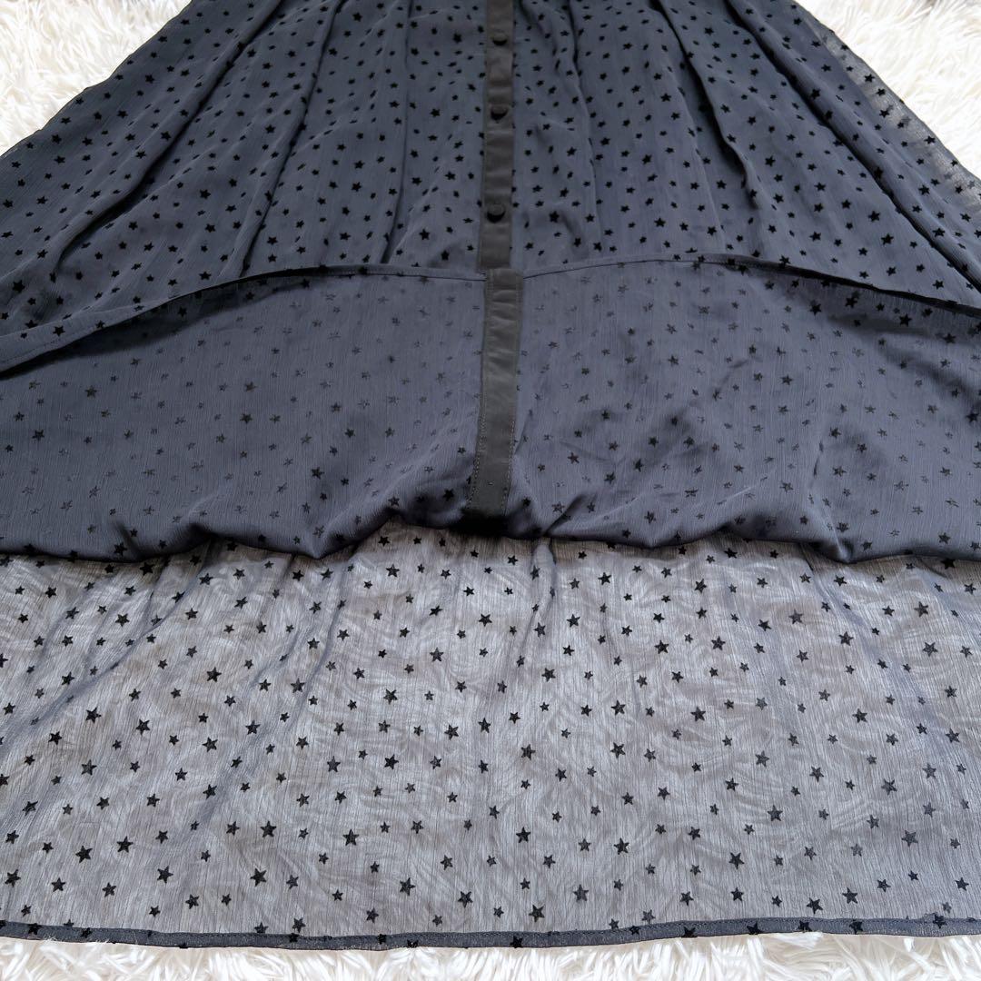 【水卜アナ着用】ANAYI フロッキーシャツワンピース　アナイ　38 マキシ丈