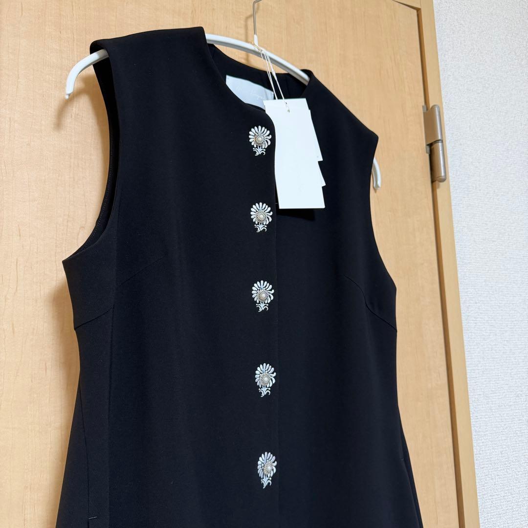 ワンピース Mame Kurogouchi Sleeveless Dress Black