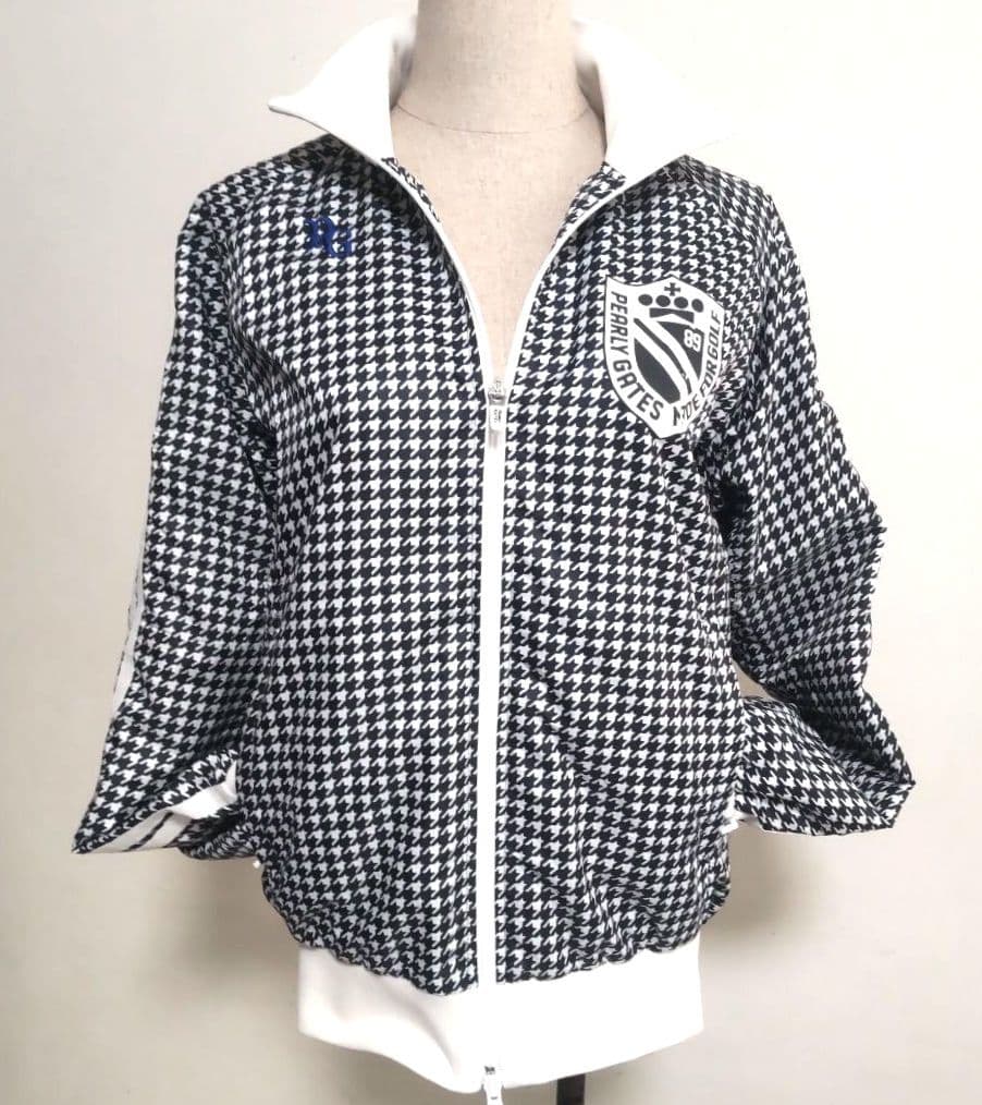 パーリーゲイツ 千鳥格子柄 蓄熱ジップジャケット ゴルフウェア