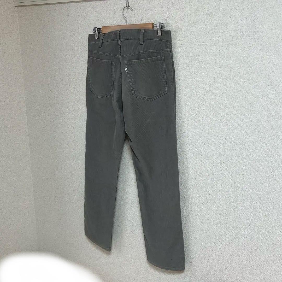 80s USA製 リーバイス 519コーデュロイ パンツ グレー W33L30