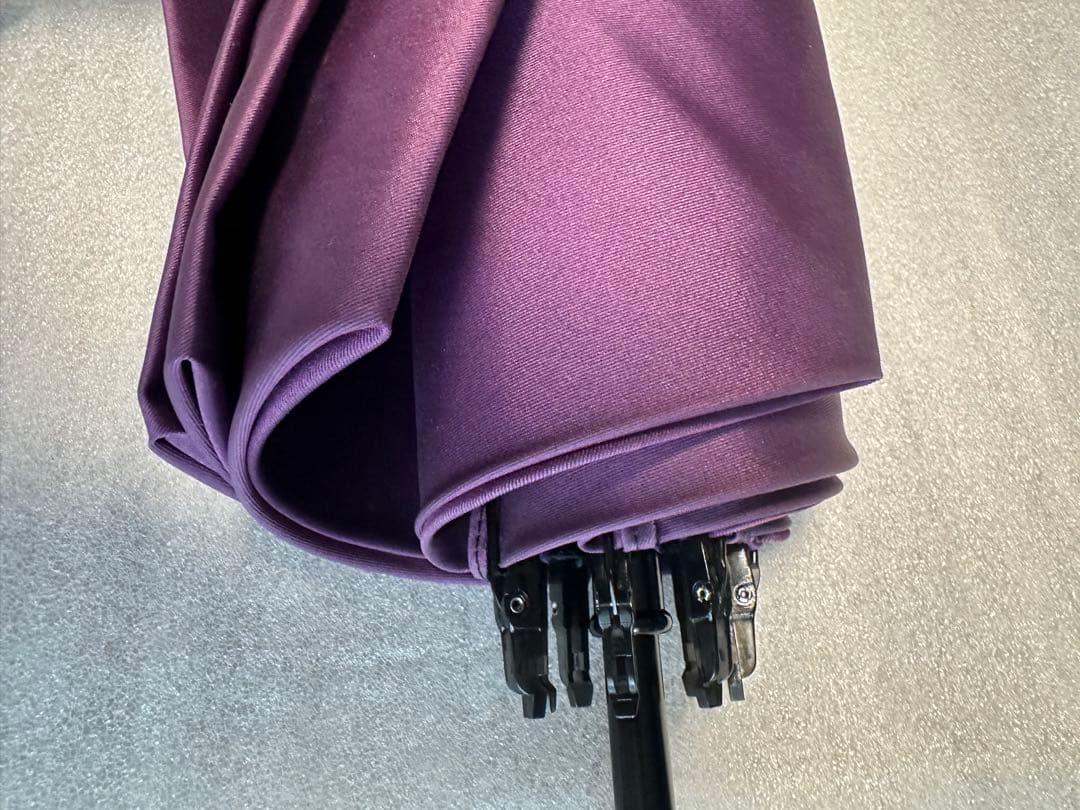 値下げ美品折りたたみ傘 小宮商店 雨晴兼ネイビーパープル 日本製 UV 55cm