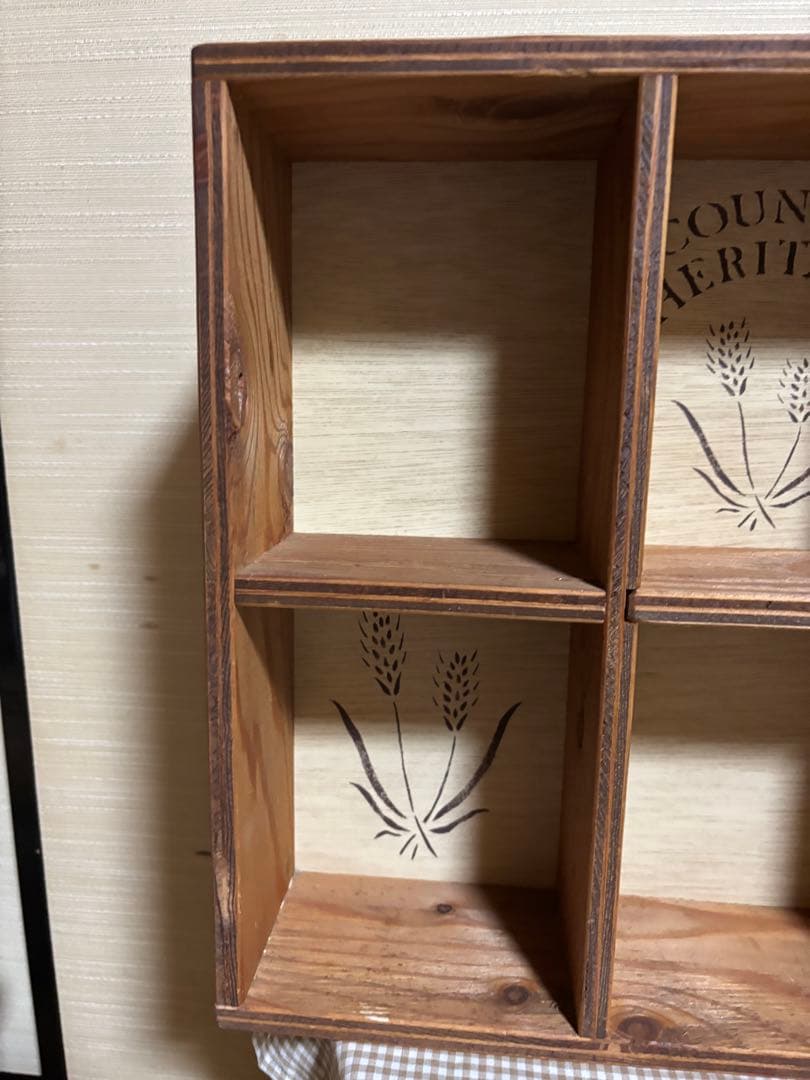 アンファン　麦ステンシルシリーズ飾り棚