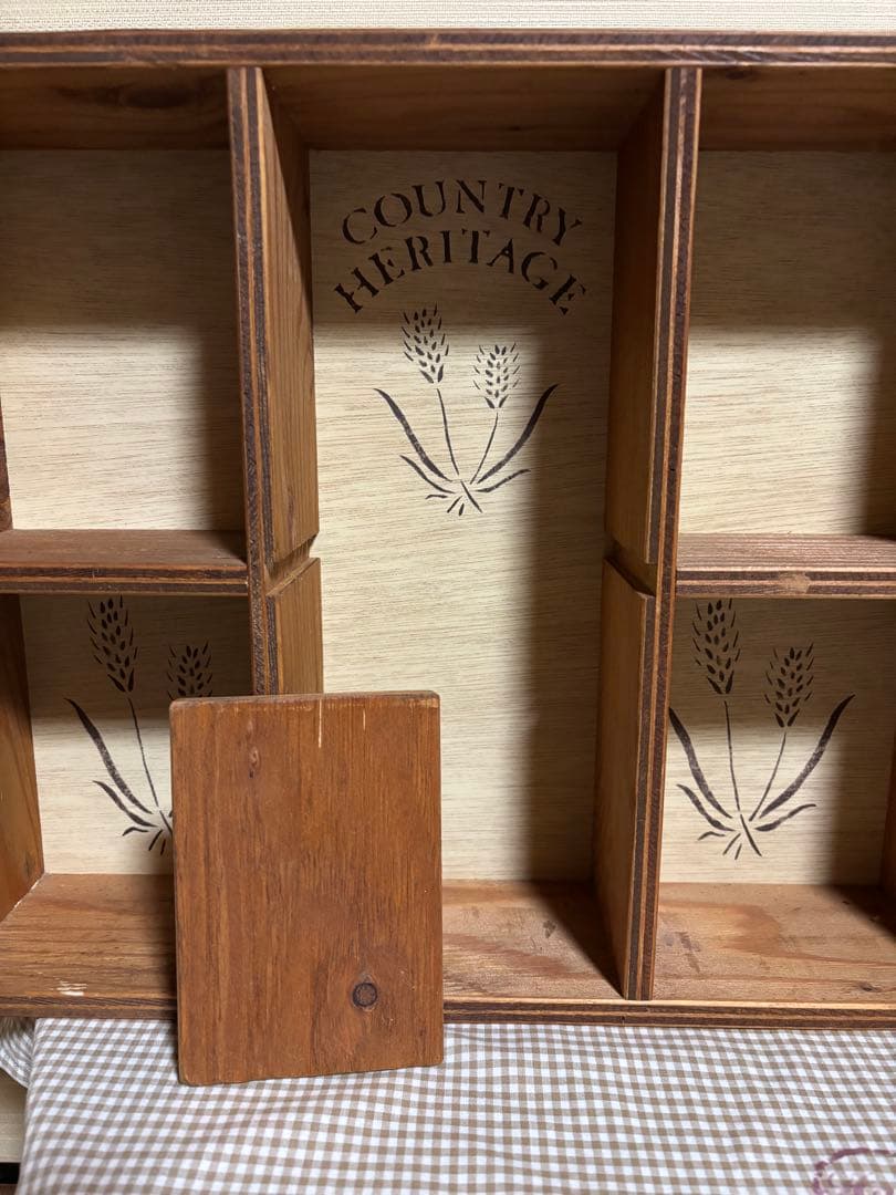 アンファン　麦ステンシルシリーズ飾り棚