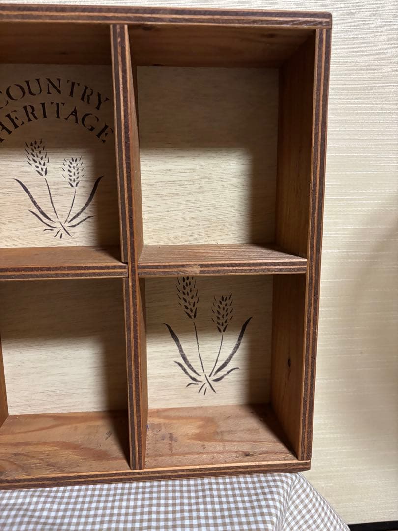 アンファン　麦ステンシルシリーズ飾り棚