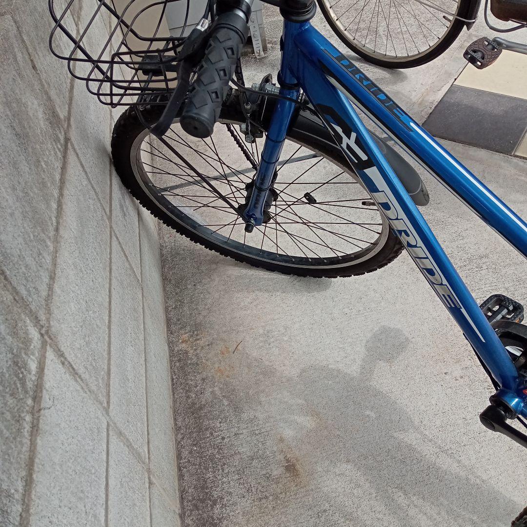 PRIDE キッズサイクル 青26インチ