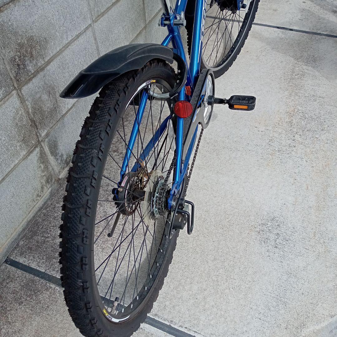 PRIDE キッズサイクル 青26インチ