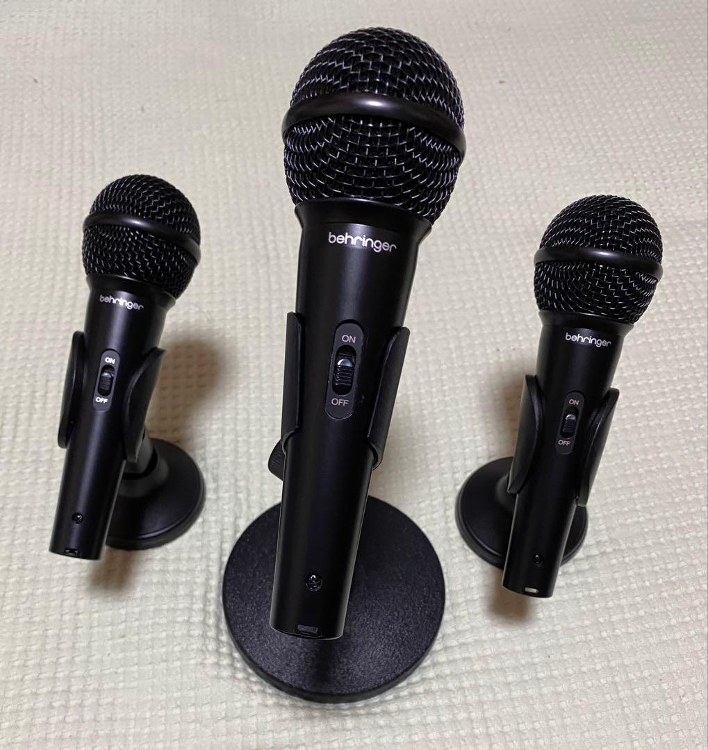 behringer ダイナミックマイク XM1800S 3本 ケーブル等
