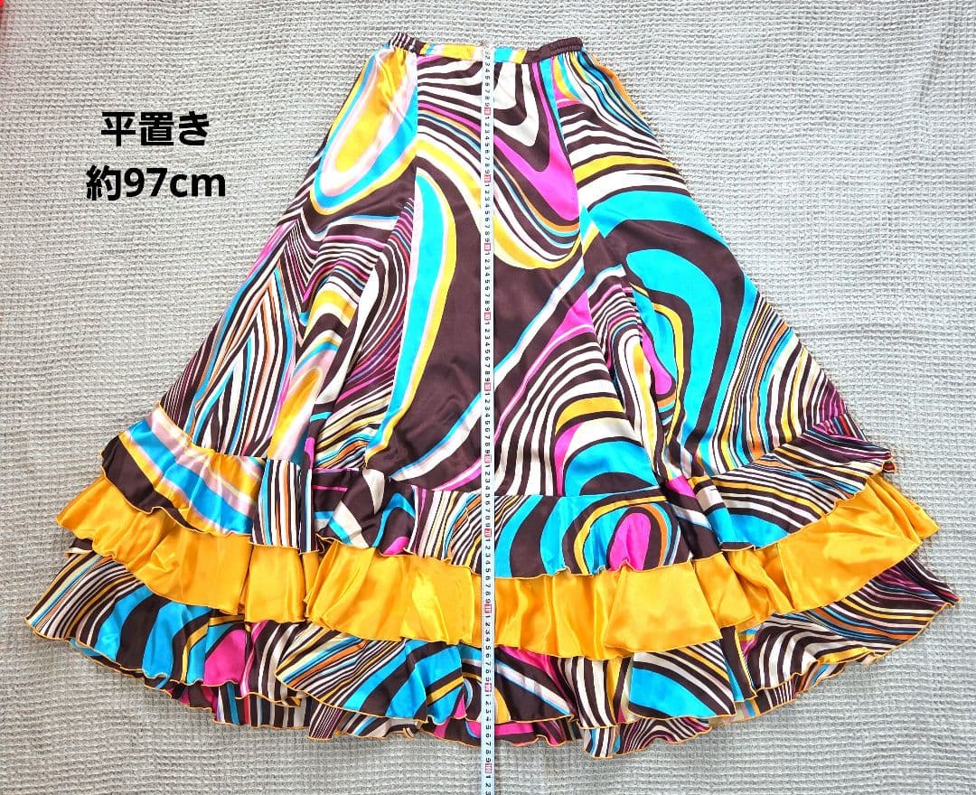 フラメンコ ファルダ　サイケ柄
