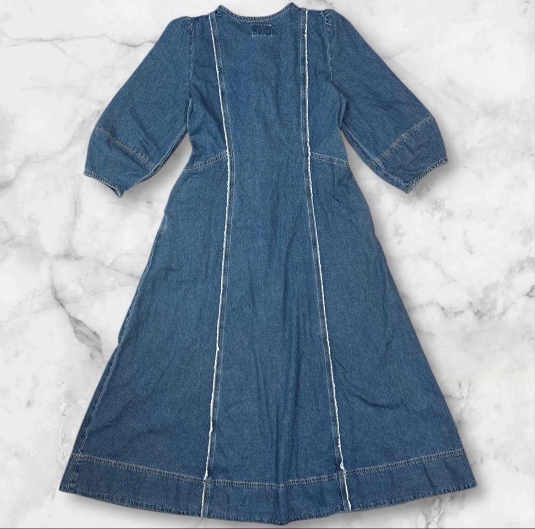 シップスエニィ シップス ワンピース シームフロントジップデニムワンピース