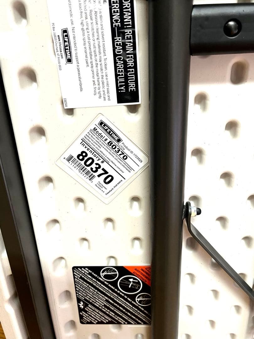 Lifetimeライフタイム折りたたみテーブル4人用 高さ3段階調節可能