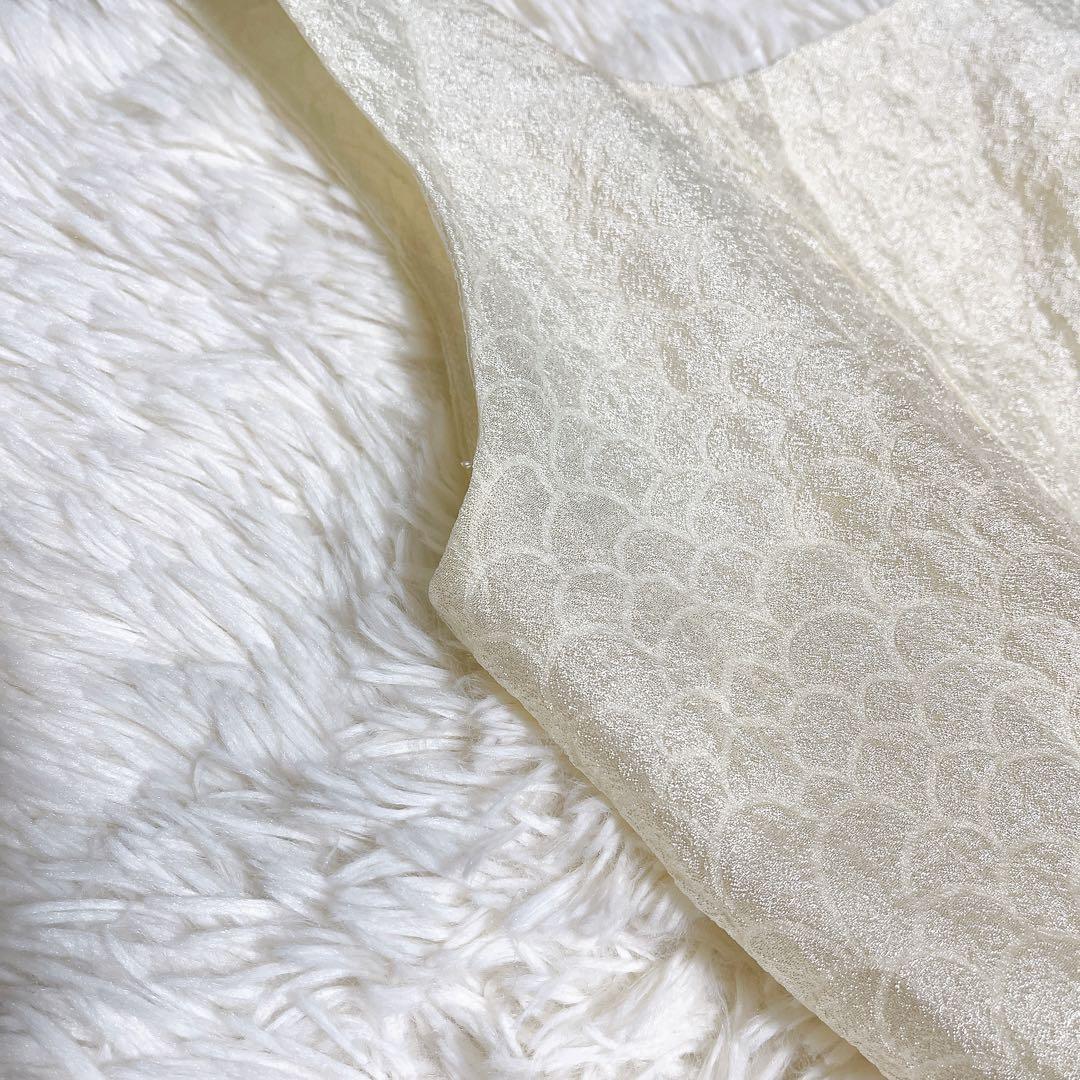 LIBJOIE リブジョア　コルセットシルエットワンピース　ジャガードホワイトＳ