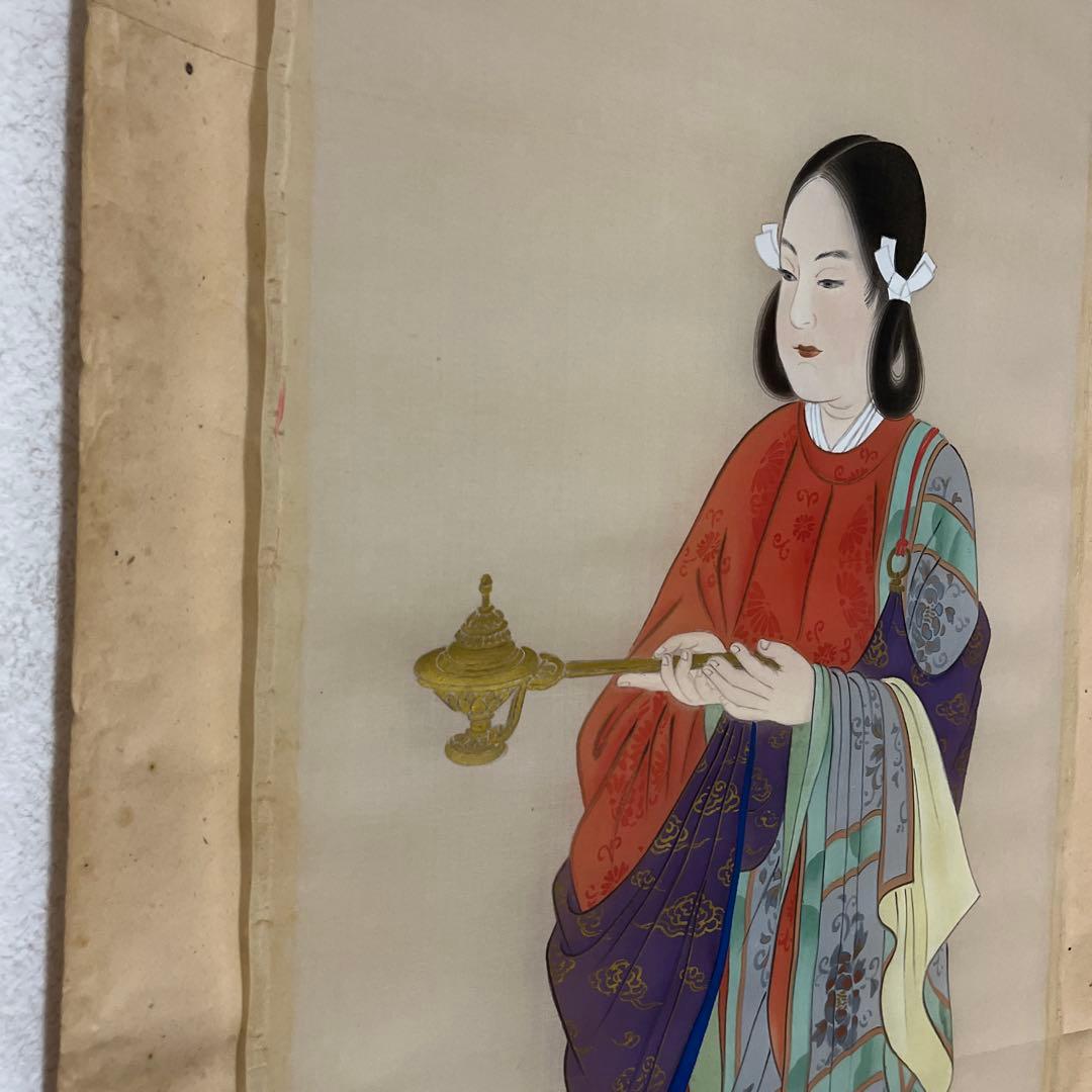 聖徳太子尊影掛け軸　飾り物　模様替え　DIY レトロ品　ルームアイテム