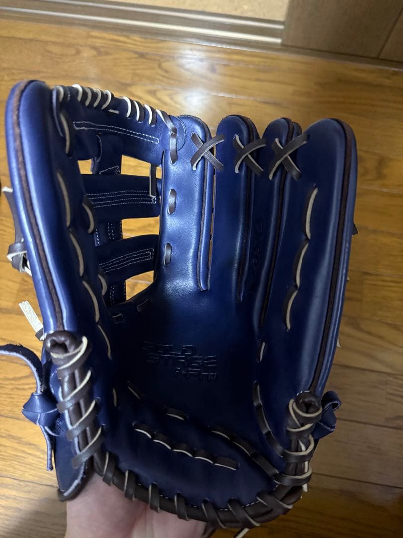 最終値下げアシックスゴールドステージ軟式用　ipro外野手　iブルー×Dブラウン