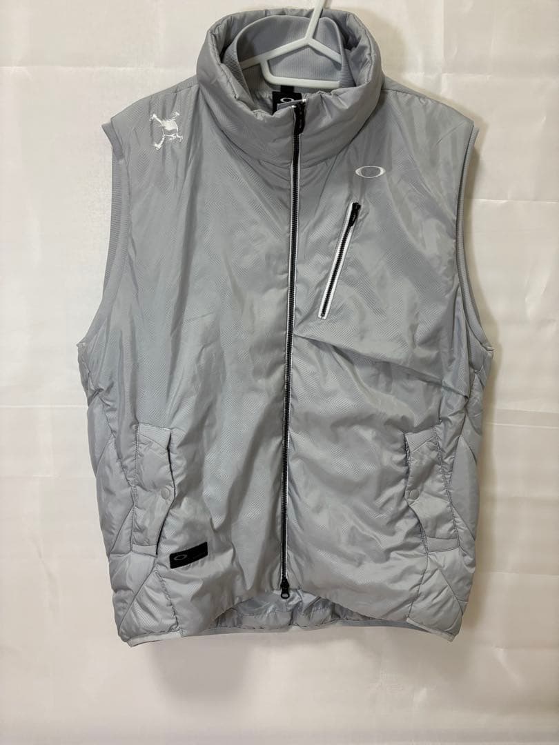 OAKLEY スカル ダウンベスト XL グレー 軽量 ゴルフウェア メンズ