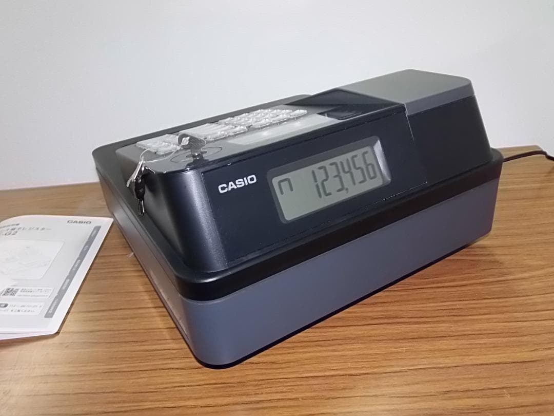 人気の黒1/25インボイスレジスター簡単レジ4部門CASIOカシオ　SE-G2