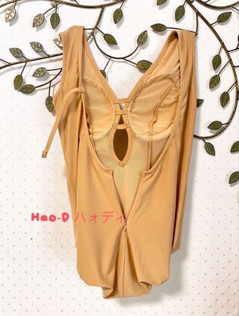新品★ベージュ★M★レオタード★胸パット付きインナー★バレエ