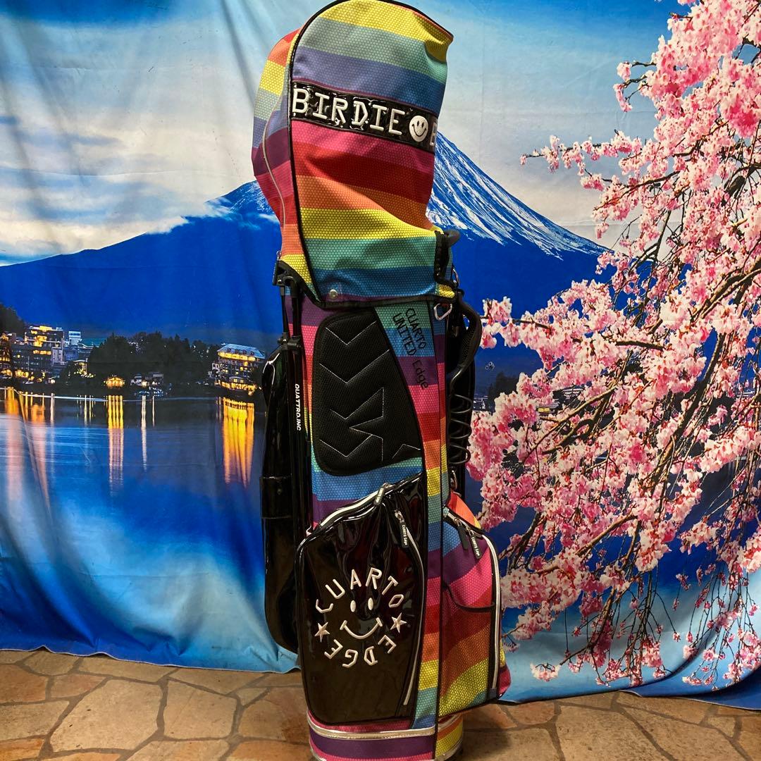 寶BU-1108 クアルトユナイテッド キャディバッグ レインボー エナメル使用