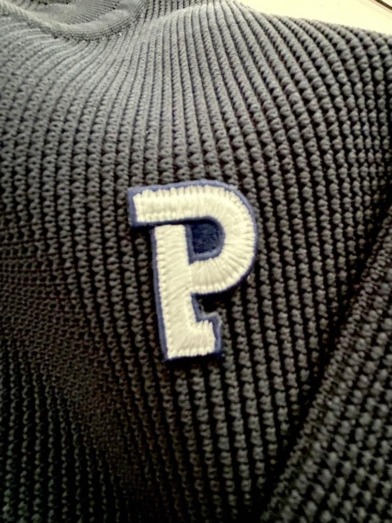 サイズ5★パーリーゲイツハイブリッドコットンクルーネックプルオーバー濃紺ネイビー