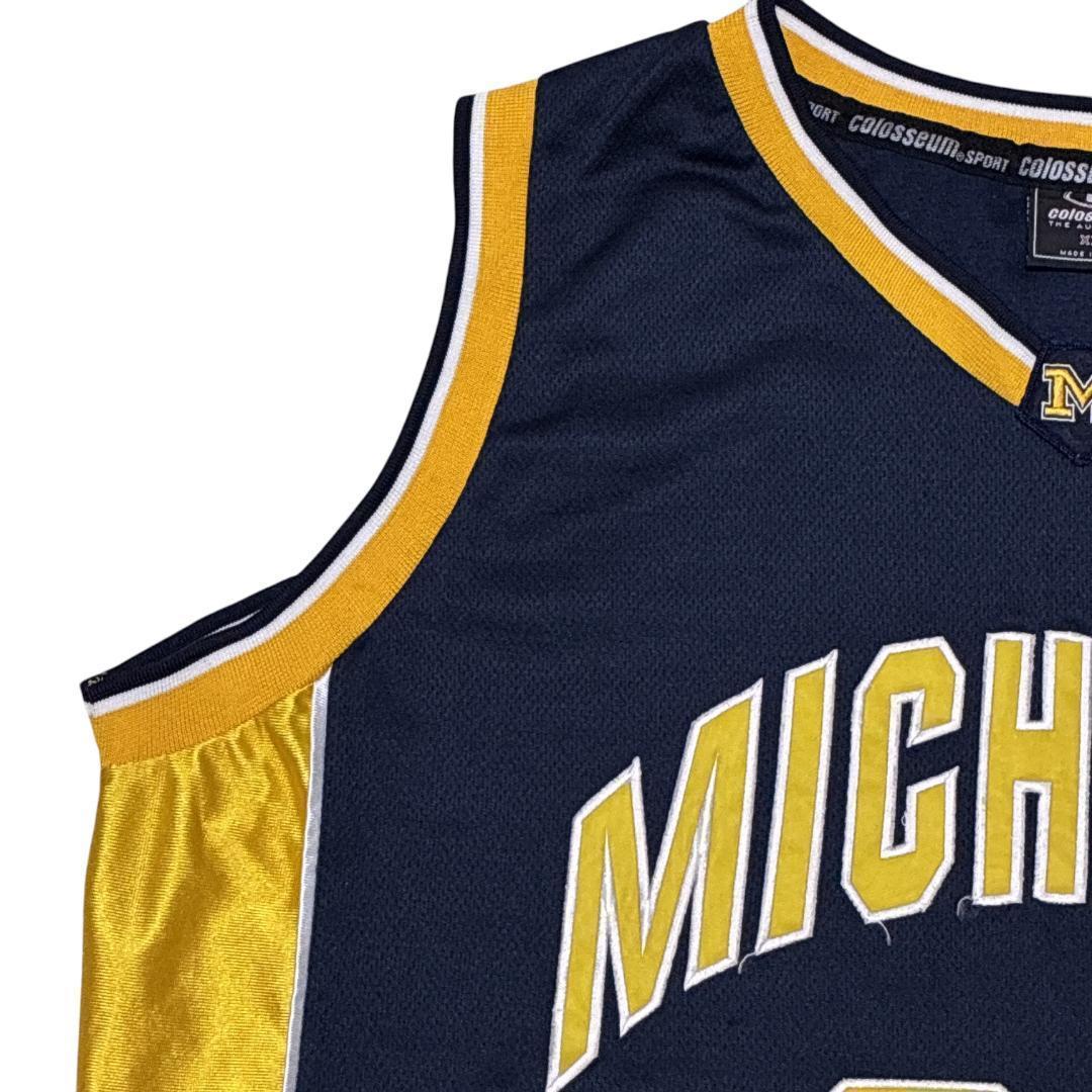 ミシガン大学 カレッジ 両面刺繍 2XL バスケ ゲームシャツ ユニフォーム