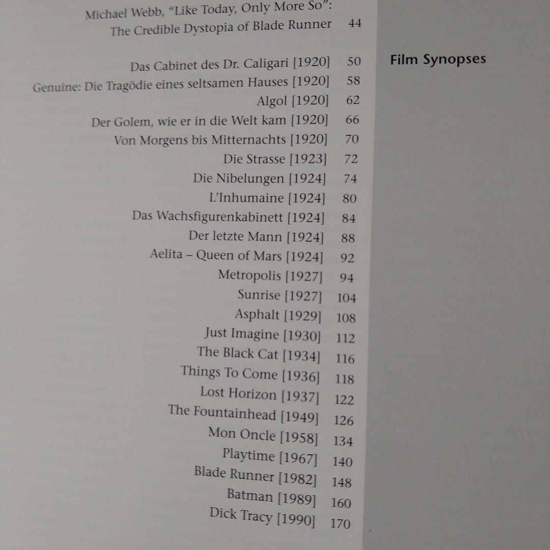 洋書 Film Architecture: From Metropolis to Bl