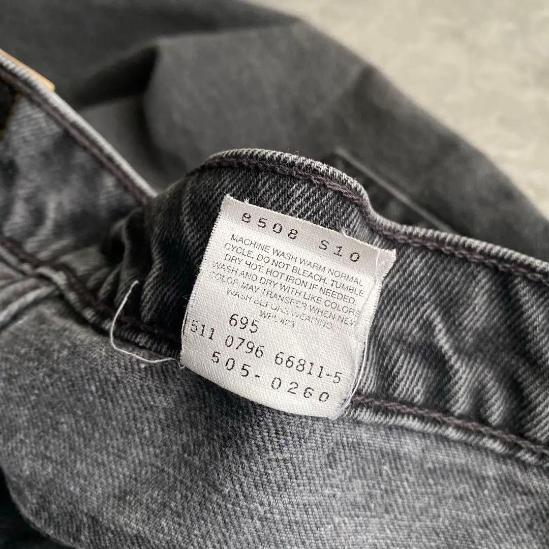 神サイズ90s良色Levisヒゲ落ち505ブラックUSA製W33L30