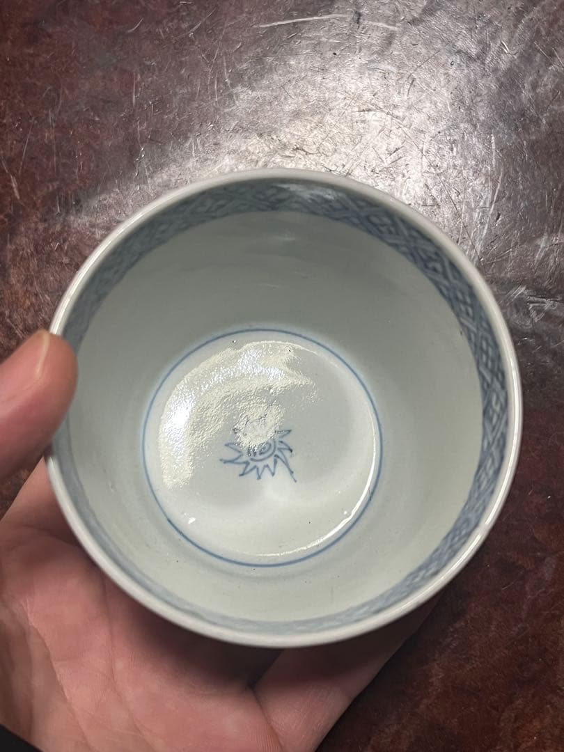 古伊万里　窯傷完品　海底　貝　海藻　そば猪口　蕎麦猪口　そばちょこ　コレクション