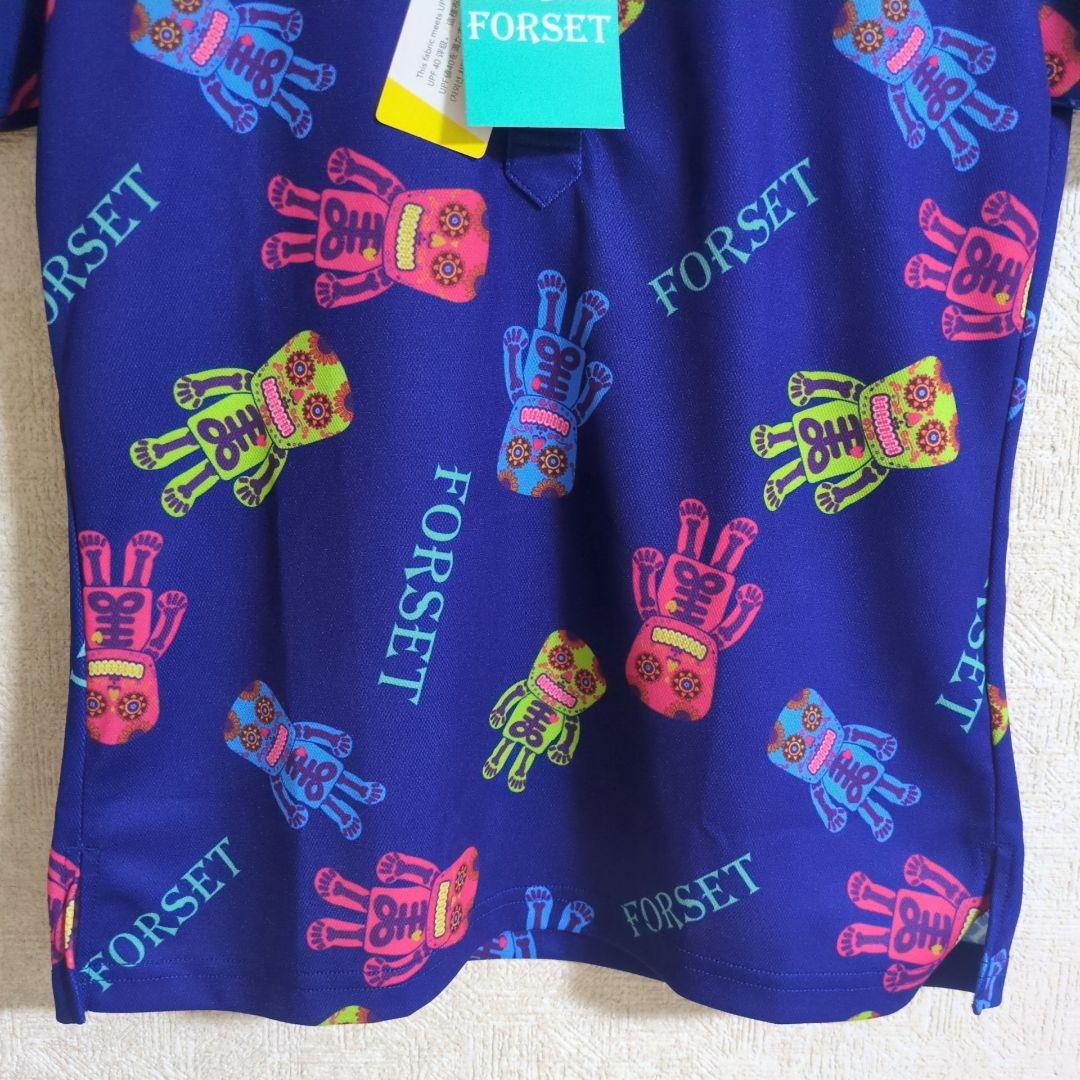 フォルセット FOREST ゴルフウェア フォルセットパターン ポロシャツ S