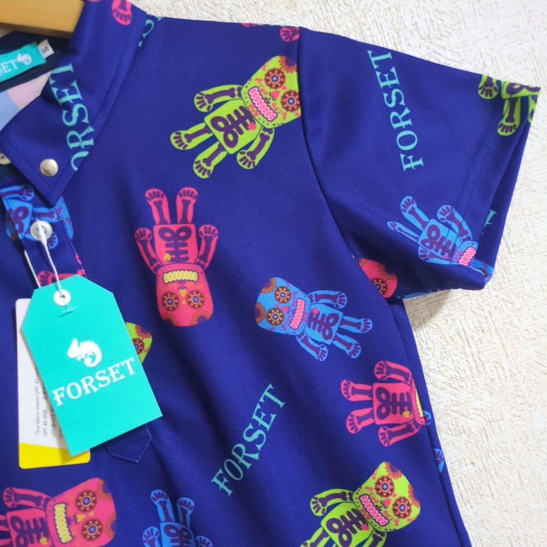 フォルセット FOREST ゴルフウェア フォルセットパターン ポロシャツ S