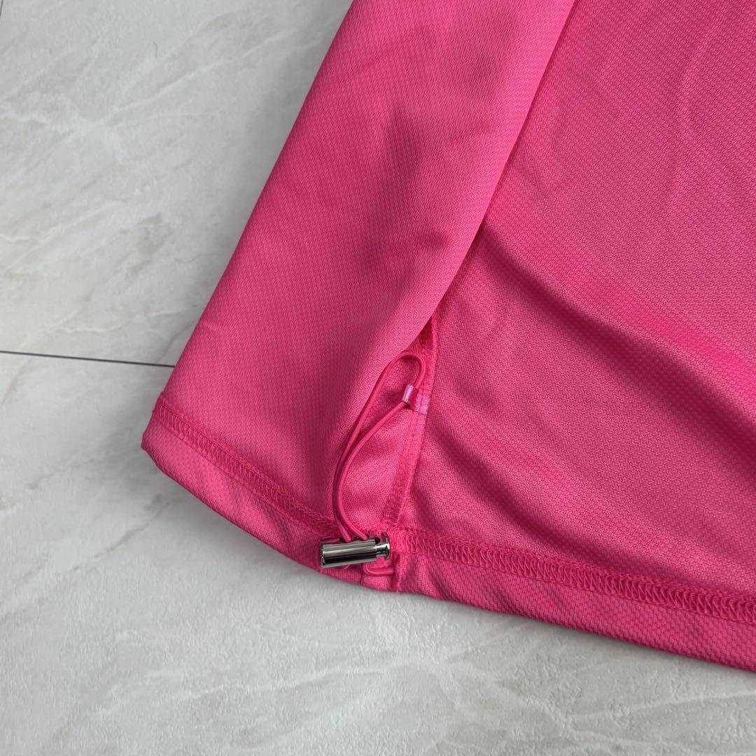 アルチビオ ゴルフ ベスト ピンク ロゴ 36 ジップ ノースリーブ