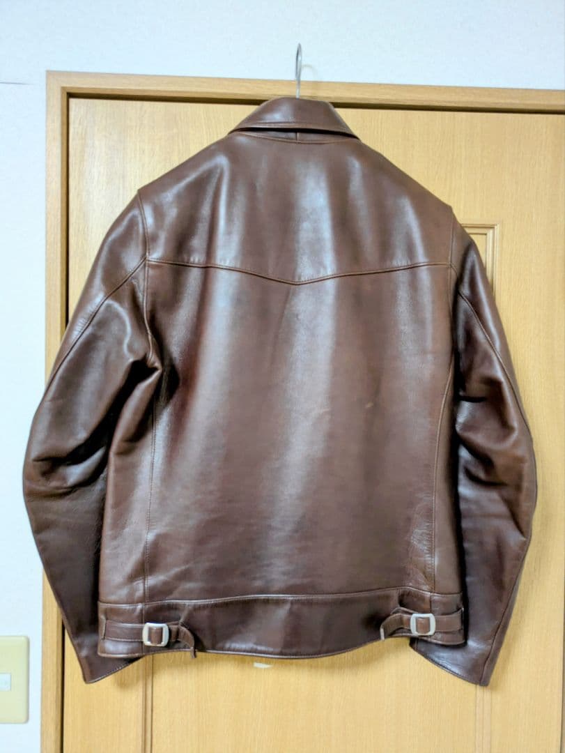 【希少】LOST CONTROL☆ブラウンシングルライダースジャケット☆サイズ3
