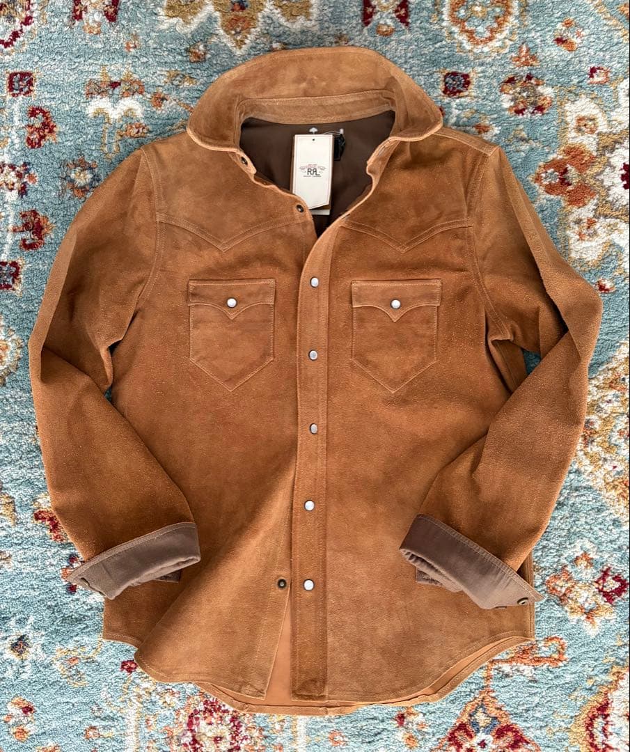 【最終価格!!!】未使用 RRL Suede Western Shirt