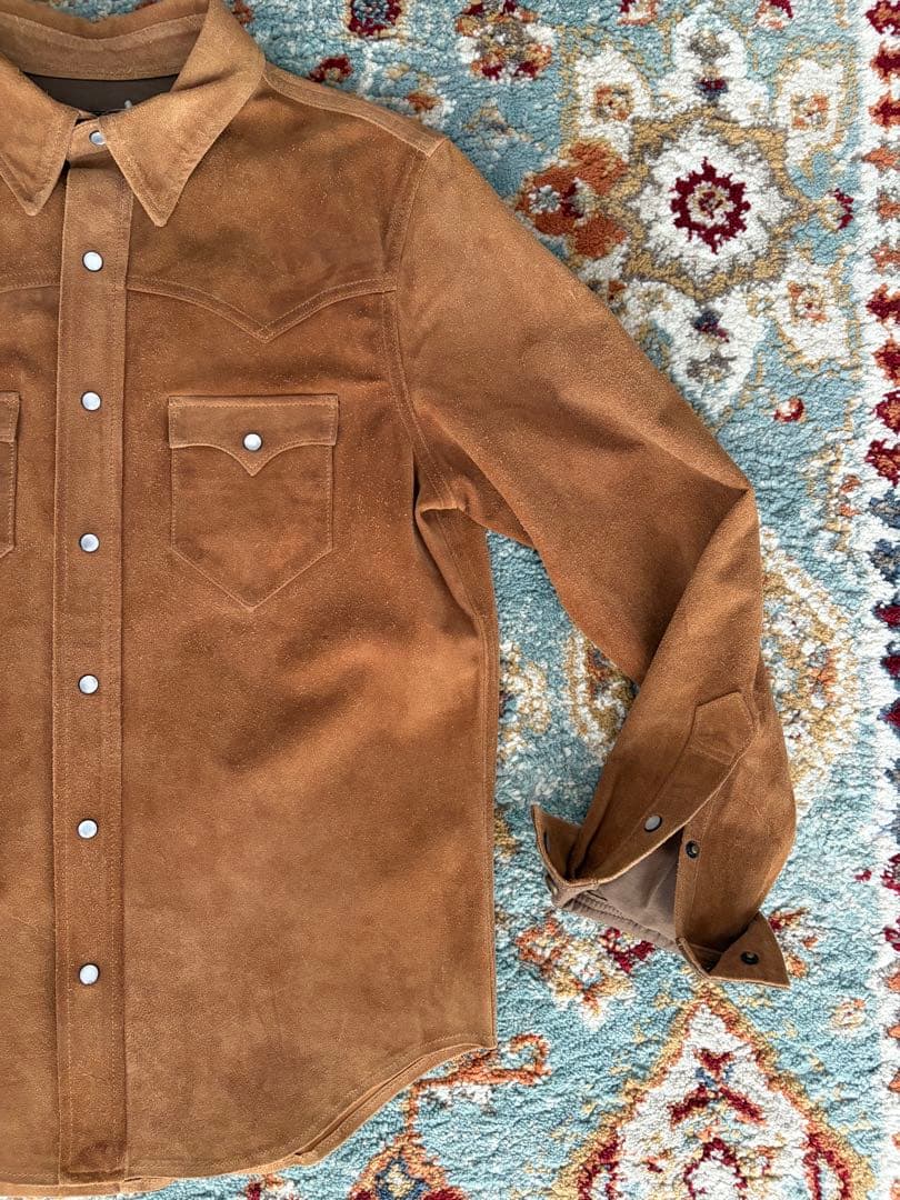 【最終価格!!!】未使用 RRL Suede Western Shirt