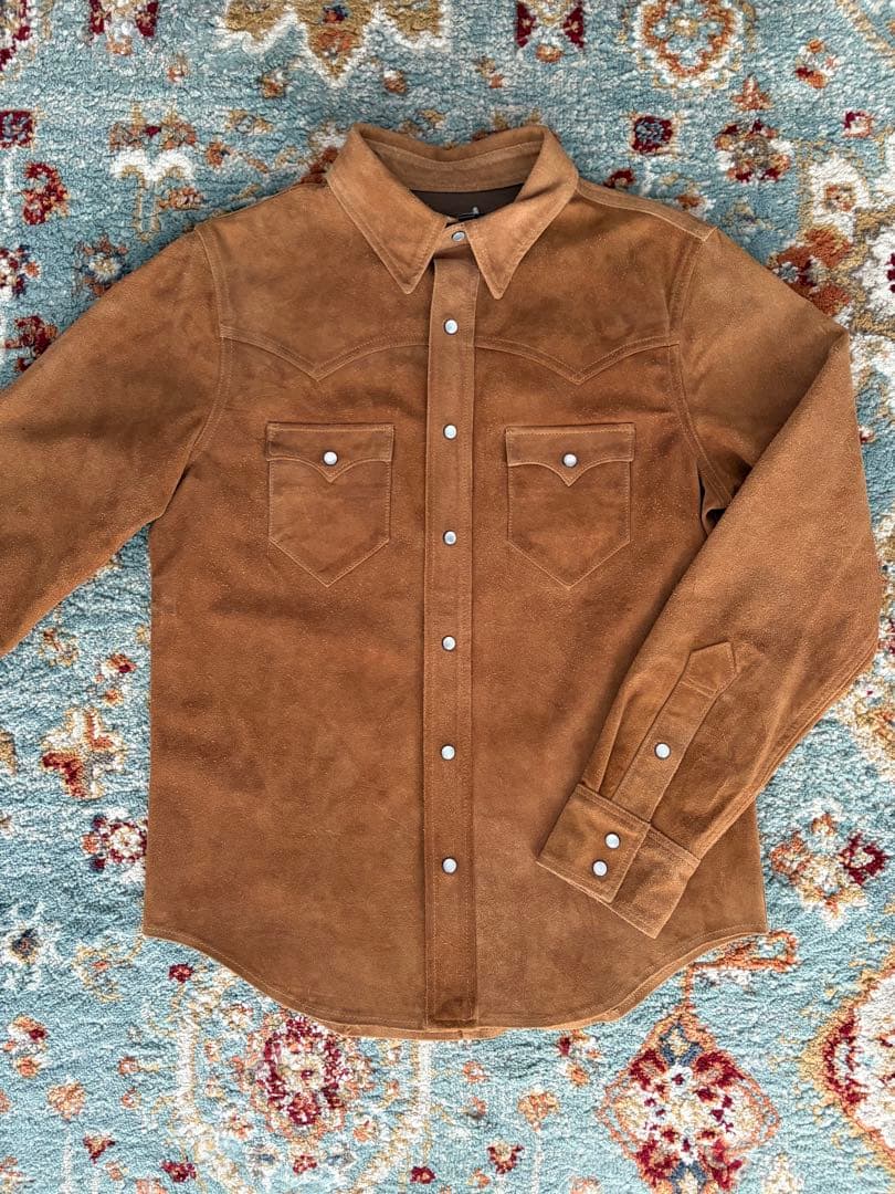 【最終価格!!!】未使用 RRL Suede Western Shirt