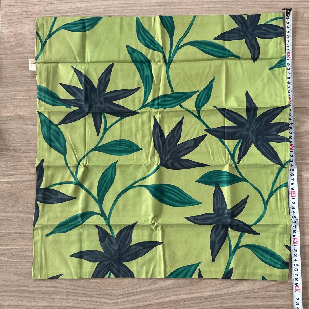 シビラ フローレス 椅子用座布団カバー グリーン クッションカバー ３枚