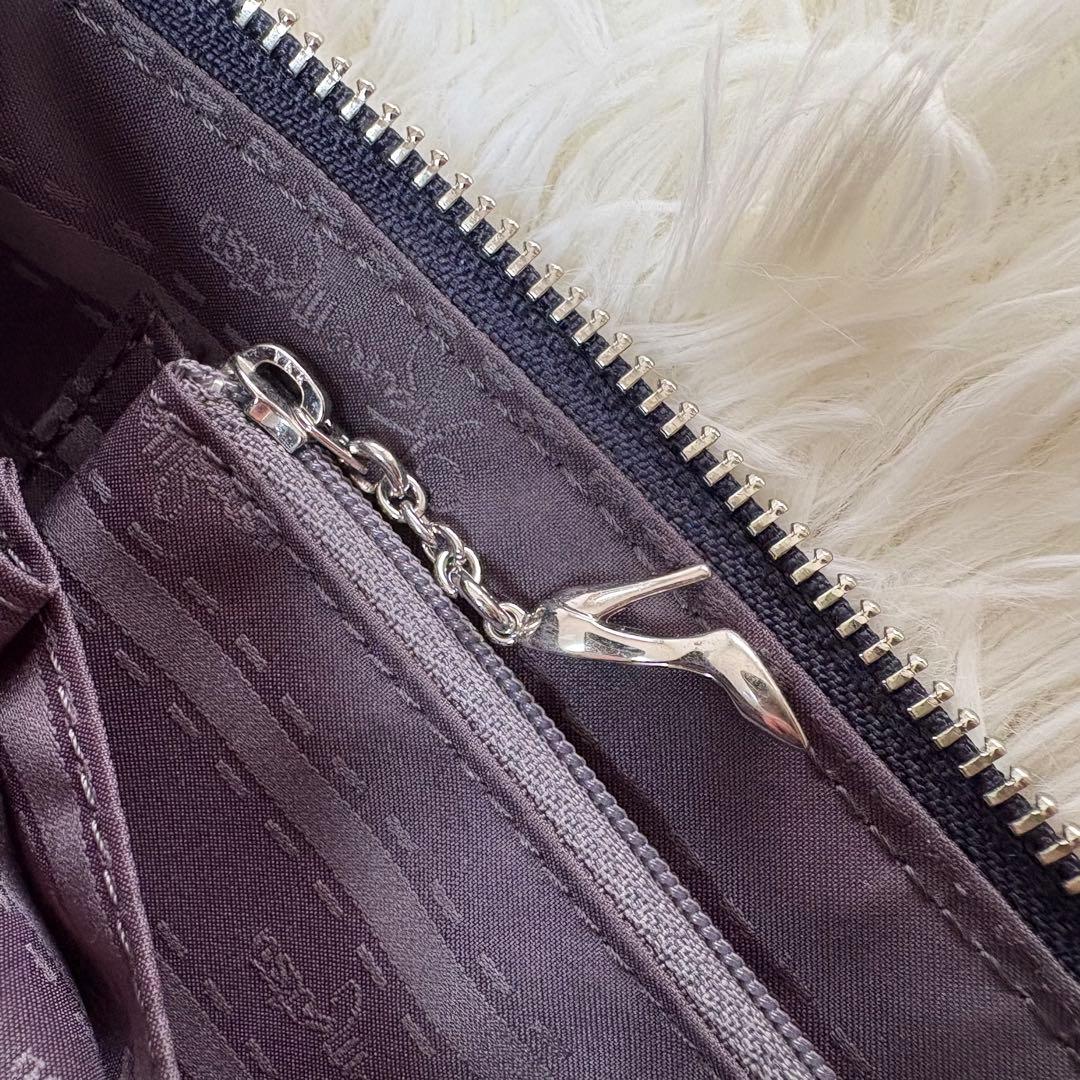 銀座かねまつ リバーシブル　レザートートバッグ　バッグインバッグ付き　シルバー