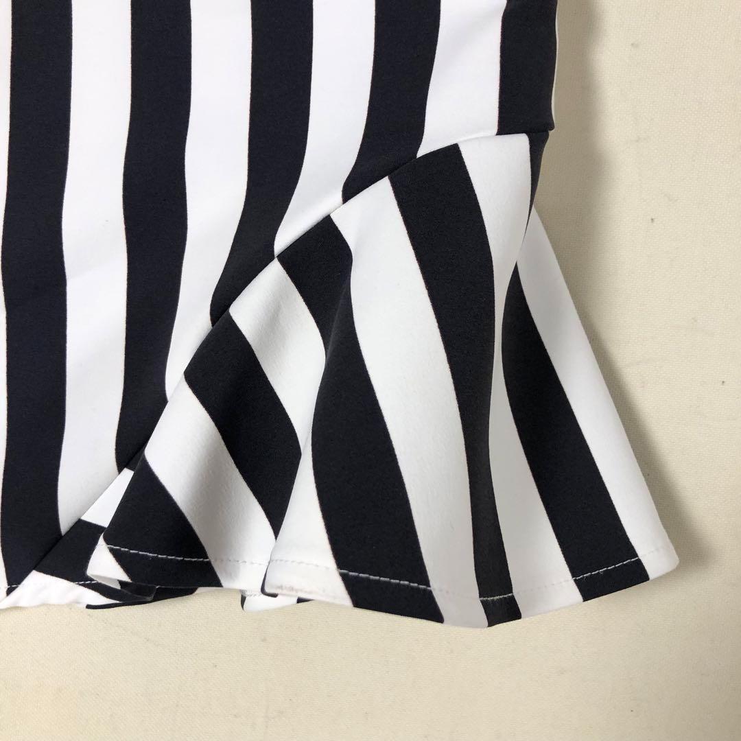 ルコックゴルフ スカート インナー付き ネイビー ストライプ サイズ11