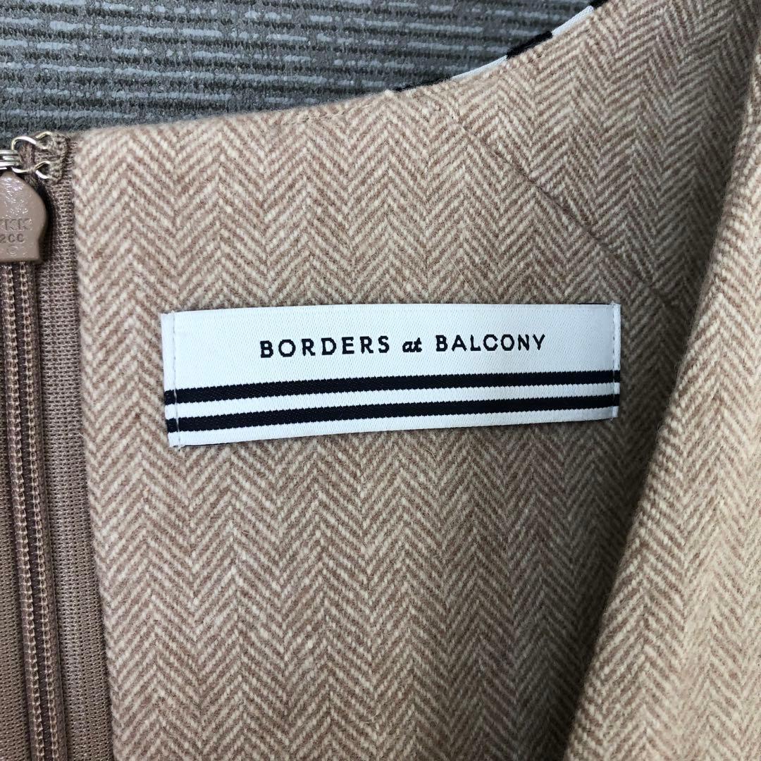 ボーダーズアットバルコニー WOOL HERRINGBONE DRESS 36