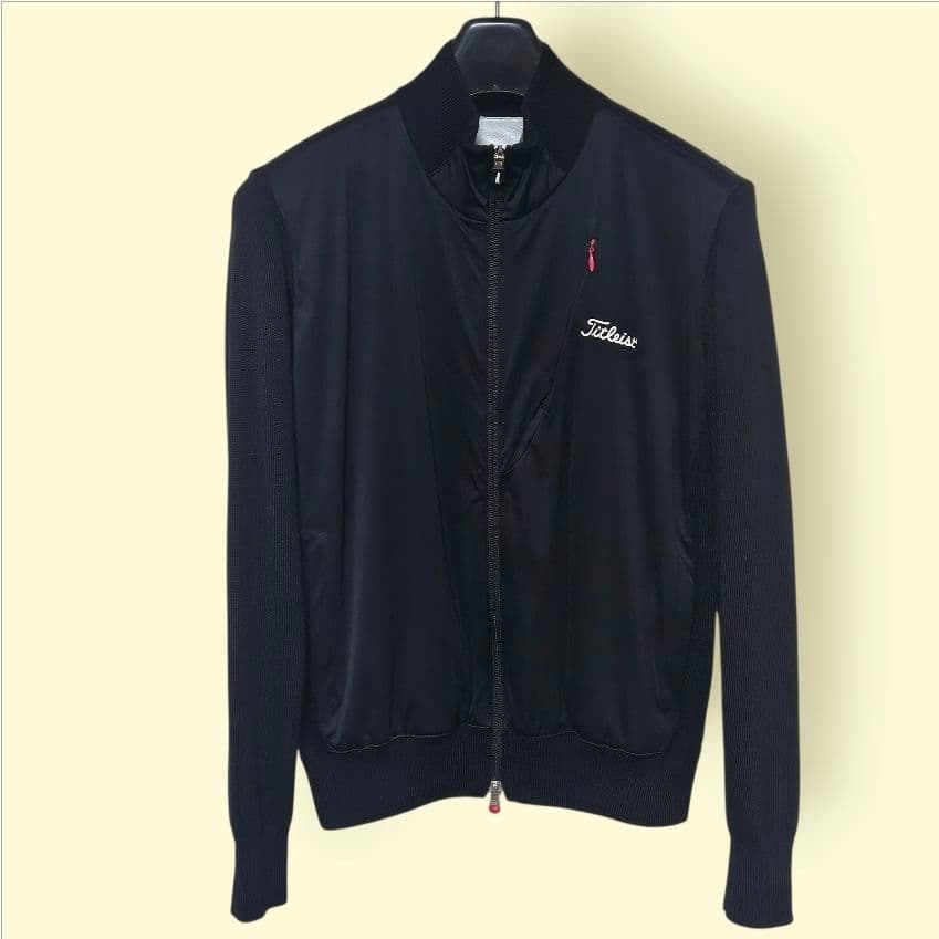 タイトリスト メンズ ハイブリッド ニット ゴルフ ジャケット ブラック 蓄熱