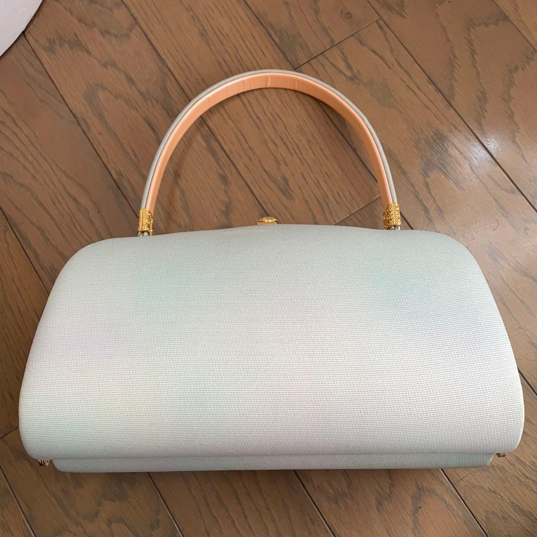 正絹　刺繍　草履　バッグ　水色