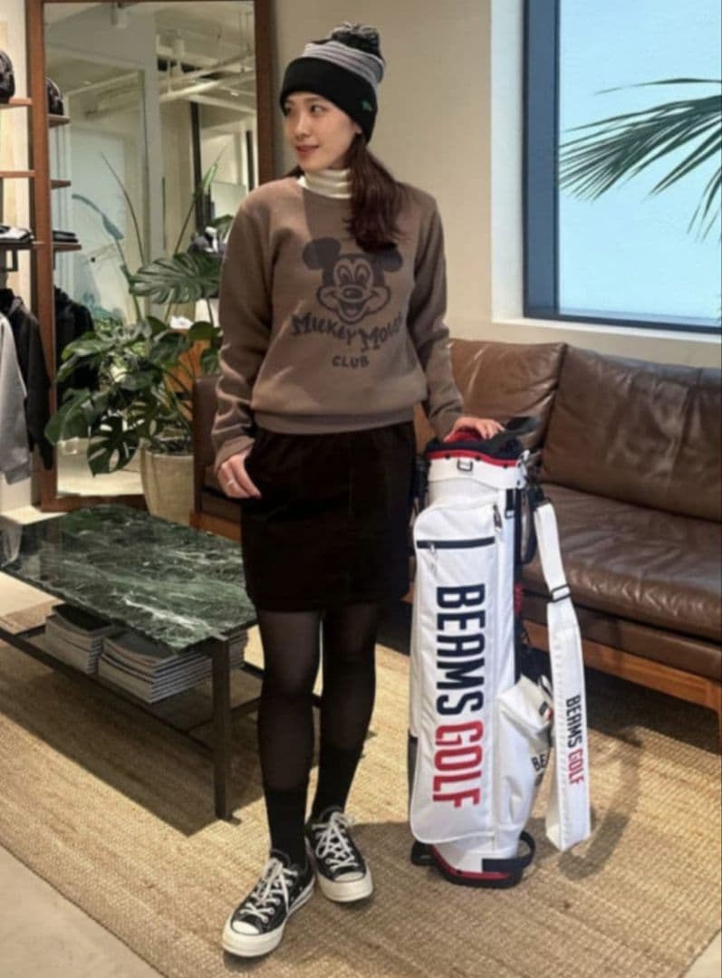 ★美品★BEAMS　GOLF　ディズニーニット　サイズ　M