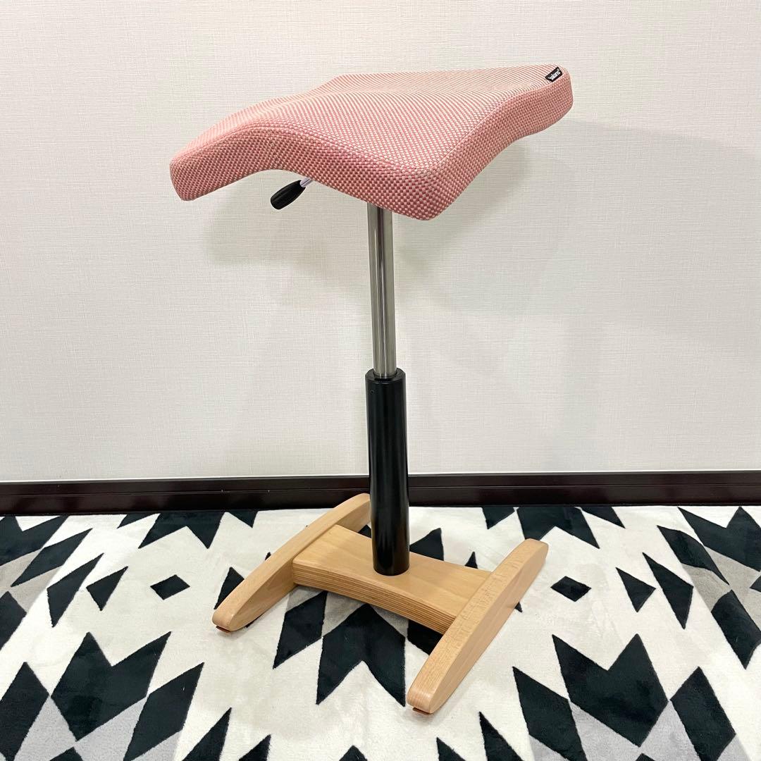 バランスチェア バランスシナジー 織柄グレーピンク 美品