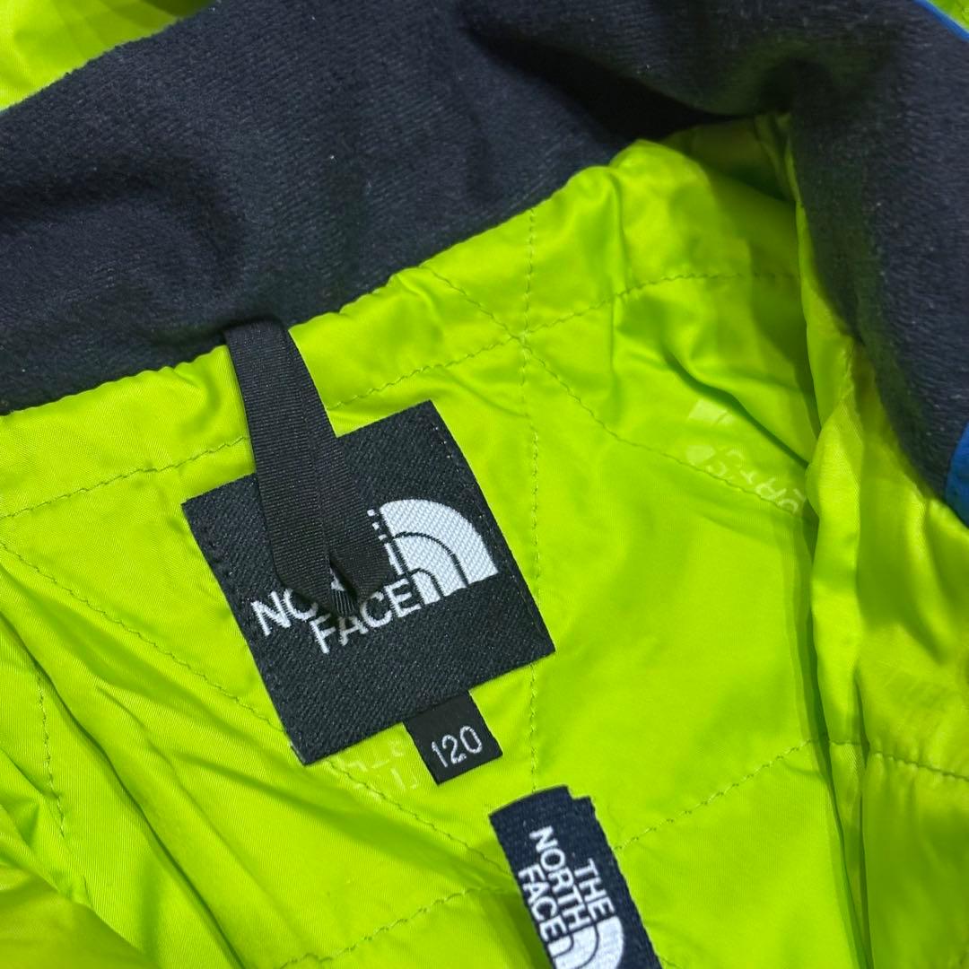 ノースフェイス キッズ スノーウェア 120 つなぎ スキーウェア ブルー