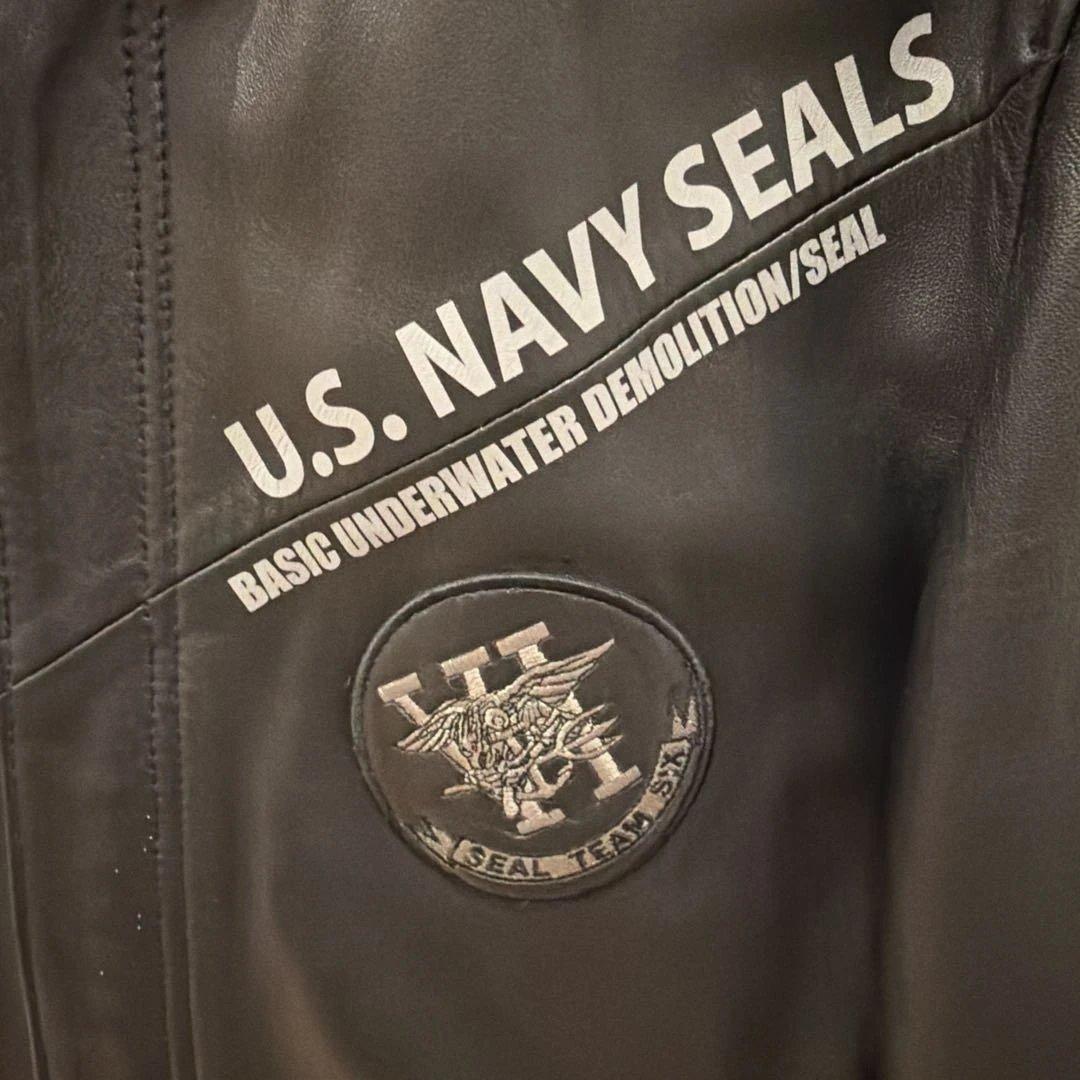 AVIREX U.S. NAVY SEALS ライダースジャケット 2XL 美品