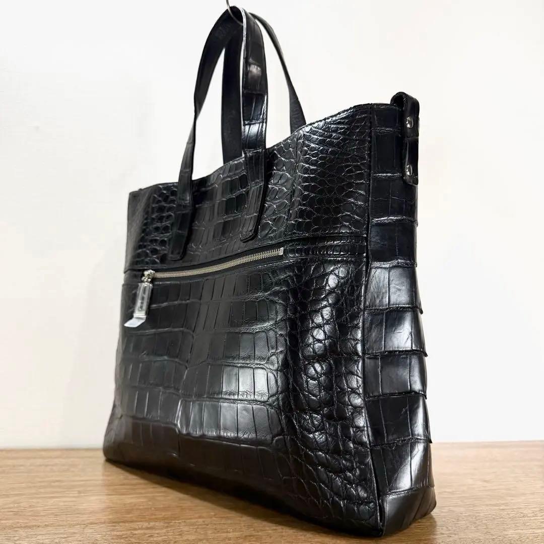 新品 JRA公認 定68万 最高峰 ポロサス クロコダイル 2wayトートバッグ